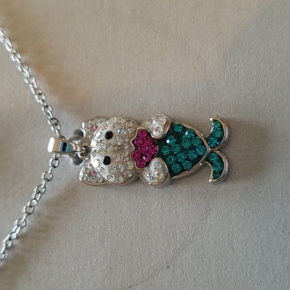 Mermaid Cat Necklace NWT - Picture 3 of 8